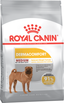 Сухой корм для собак, склонных к кожным раздражениям и зуду Royal Canin Medium Dermacomfort, Роял Канин Медиум Дермакомфорт 3 кг, 10 кг