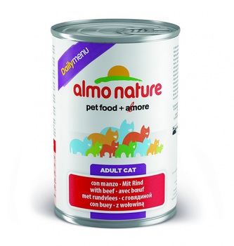Консервы для Кошек Almo Nature Daily Menu Beef Меню с Говядиной, 400гр.