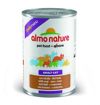 Консервы для Кошек Almo Nature Daily Menu Beef Меню с Телятина, 400гр.