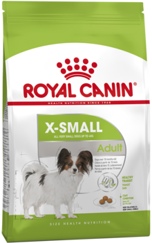Сухой корм для собак от 10 месяцев до 8 лет Royal Canin X-Small Adult, Роял Канин ИКС-Смолл Эдалт 500 гр, 1,5 кг, 3 кг