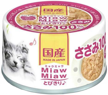 Консервы для кошек Aixia MiawMiaw Tobikiri, куриное филе в нежном желе 60гр