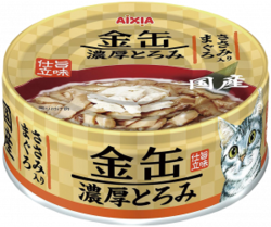 Консервы для кошек Aixia Kin-Can Rich, тунец и куриное филе в густом бульоне 70гр