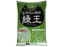 Комкующийся соевый наполнитель для кошек Hitachi Ryoru-Tama, с ароматом зеленого чая, смываемый в унитаз, пакет 6л*4