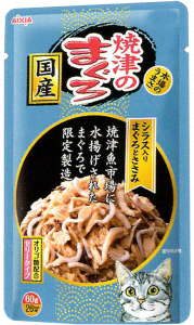Корм для кошек Aixia Yaizu-no-Maguro, тунец, куриное филе и ширасу в желе 60гр