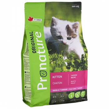 Сухой корм для котят в возрасте от 2 до 12 мес  ProNature Original Kitten, курица 350 гр, 2,72 кг, 20 кг
