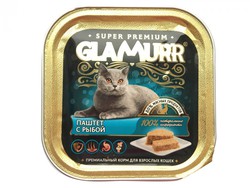 Консервированный корм для кошек Glamurr с кроликом, Гламурр, паштет 100гр