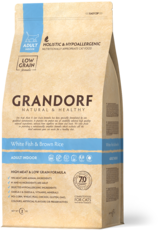 Сухой корм для взрослых кошек Grandorf Белая рыба с рисом Indoor