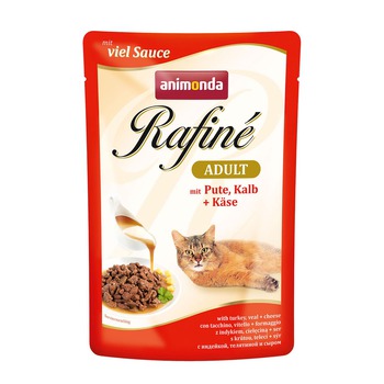 Консервированный корм для взрослых кошек Animonda Rafiné Soupé Adult  с индейкой, телятиной и сыром 100 г