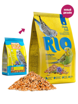 Корм для волнистых попугайчиков RIO основной  рацион 500 гр, 1 кг