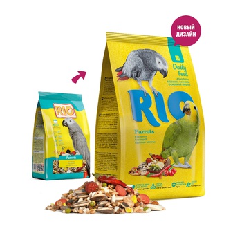 Корм для крупных попугаев RIO  основной рацион 500 г 500 гр, 1 кг