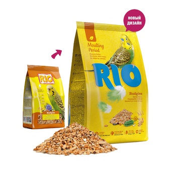 Корм для волнистых попугайчиков  RIO в период линьки, 500 г 500 гр, 1 кг