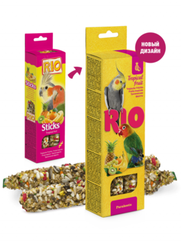 RIO Палочки для средних попугаев с тропическими фруктами 150 гр