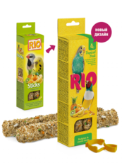 Палочки для волнистых попугайчиков и экзотических птиц RIO с тропическими фруктами
