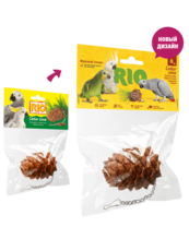 Лакомство-игрушка кедровая шишка RIO для всех видов птиц 