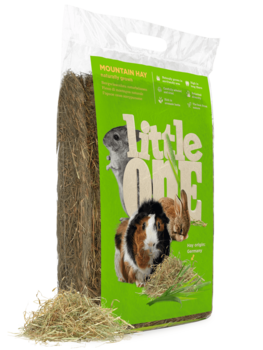 Сено для грызунов Little One горное  непресованое  400 гр, 1 кг