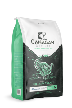 CANAGAN Grain Free, FREE-RUN TURKEY DENTAL, корм 6 кг для мелких пород собак всех возрастов и щенков, Индейка, с добавкой для ухода за полостью рта 2 кг, 6 кг
