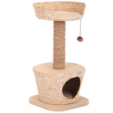 Игровой комплекс NATURAL для кошек из камыша и джута Идиллия, 400*400*770мм