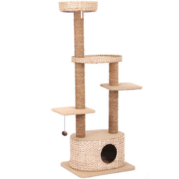 Игровой комплекс NATURAL для кошек из камыша и джута  Титан , 600*500*1595мм