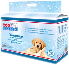 ЗОО Няня 5819 Пеленки впитывающие д/животных 60*40*30шт