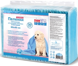 ЗОО Няня 3532 Пеленки гелевые супертонкие д/животных 60*40*30шт