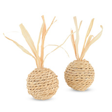Игрушка NATURAL для кошек из кукурузных листьев Мяч, d40/90мм (2шт.)