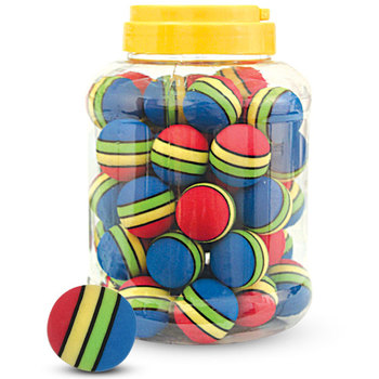 Игрушка 3822 для кошек Мячик полосатый, синий, d35мм 1 шт., 50 шт.