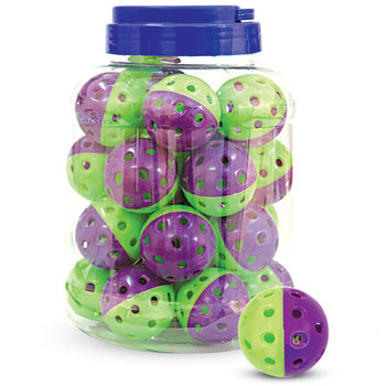 Игрушка 3833 для кошек Мяч-погремушка, фиолетово-зеленый, d40мм 1 шт., 25 шт.
