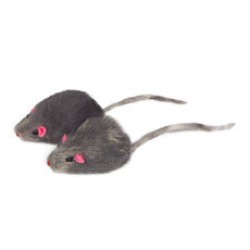 Игрушка M002NG для кошек  Мышь серая , 45-50мм (уп.4шт.)
