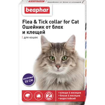 Osheynik flea tick collar for cat ot blokh i kleshchey dlya koshek fioletovyy