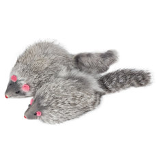 Игрушка M004NG для кошек Мышь серая, 90-100мм (уп.2шт.)