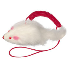 Игрушка SH09 для кошек Мышь на пружине , 70-75мм