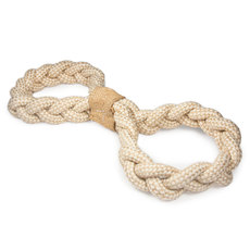 Игрушка NATURAL для собак из джута и хлопка Косичка-восьмерка, 380*80*45мм