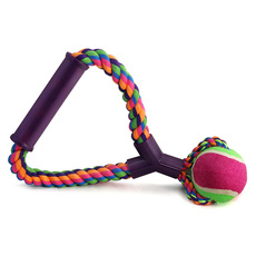 Игрушка для собак  Верёвка с ручкой, мяч , d65/250мм