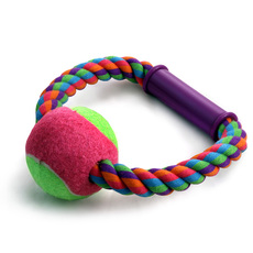 Игрушка для собак  Верёвка-кольцо с ручкой, мяч, d65/165мм