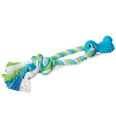 Игрушка для собак из термопласт. резины  Мини-кость с верёвкой, 80/300мм