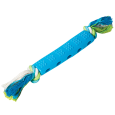 Игрушка для собак из термопласт. резины  Палка шипованная с верёвкой , 180/350мм