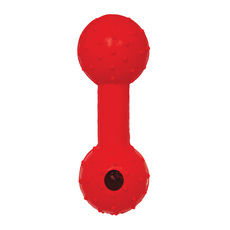 Игрушка для собак из ц/литой резины  Гантель с колокольчиком , 115мм