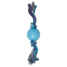 Игрушка для собак из ц/литой резины  Мяч с верёвкой , d50/200мм