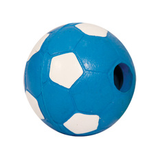 Игрушка для собак из ц/литой резины  Мяч футбольный с колокольчиком , d65мм