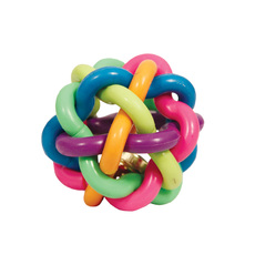 Игрушка для собак из ц/литой резины  Мяч-лабиринт с колокольчиком , d65мм