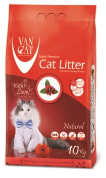 Наполнитель для кошек Van Cat , комкующийся, без пыли, пакет, Natural 5 кг, 10 кг