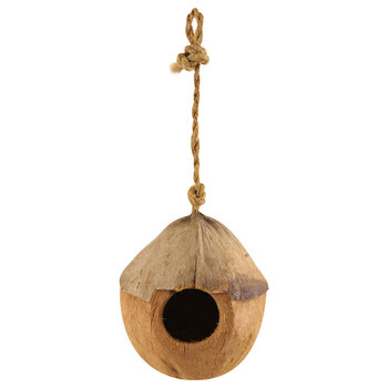 Домик NATURAL для птиц из кокоса  Бунгало , 100-130мм