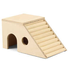 Домик-лестница для мелких животных деревянный, 170*100*90мм
