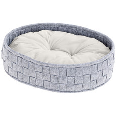 Лежак Cocoon  45 светло-серый с двухсторонней подушкой