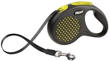 Рулетка Flexi Design L (до 50 кг) лента 5 м  Черный/желтый горох, Черный/розовый горох
