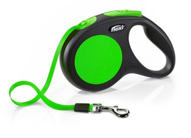 Рулетка Flexi Limited Edition New Neon M (до 25 кг) лента 5 м Зеленый, Оранжевый