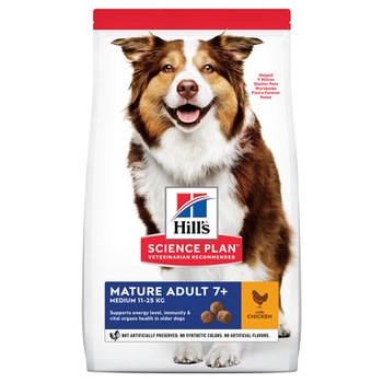 Сухой корм для пожилых собак средних пород  старше 7 лет Hills Science Plan Canine Mature Adult 7+ Active Longevity Medium With Chicken 12 кг