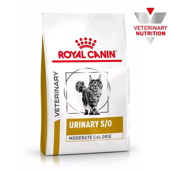 Сухой корм Royal Canin Urinary S/O Moderate Calorie - диета при мочекаменной болезни у кошек 400 гр, 1,5 кг, 7 кг