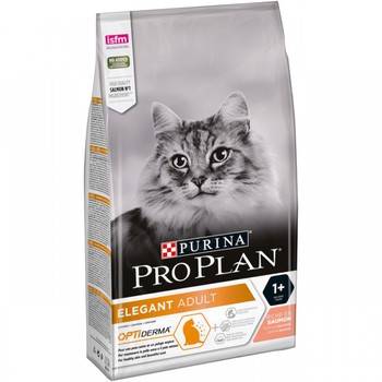 Сухой корм для взрослых кошек с проблемами кожи и шерсти Pro Plan Cat Derma Plus Hairball Control с лососем 400 гр, 1,5 кг