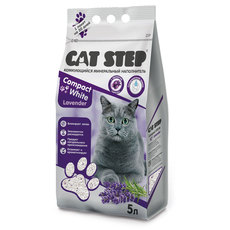 Комкующийся минеральный наполнитель Cat Step Compact White Lavеnder, 5 л